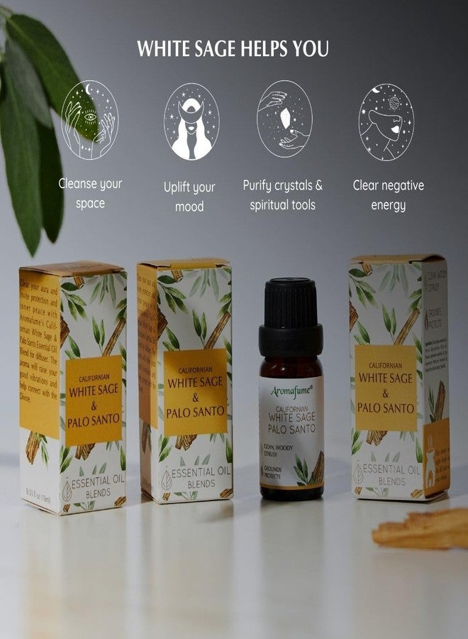 Aromafume White Sage & Palo Santo Essential Oil Diffuser Blend by Aromafume | 3x10ml/0.33 fl oz | Aromatherapy Oil for Cleansing Negative Energy & Protection | Ethically sourced| Sage Oil for Smokeless Smudging - Image 5